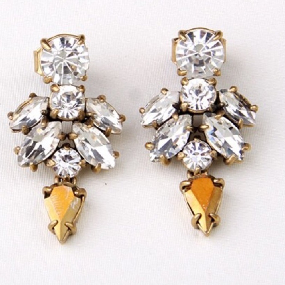 J.Crew Crystal Cluster Earrings